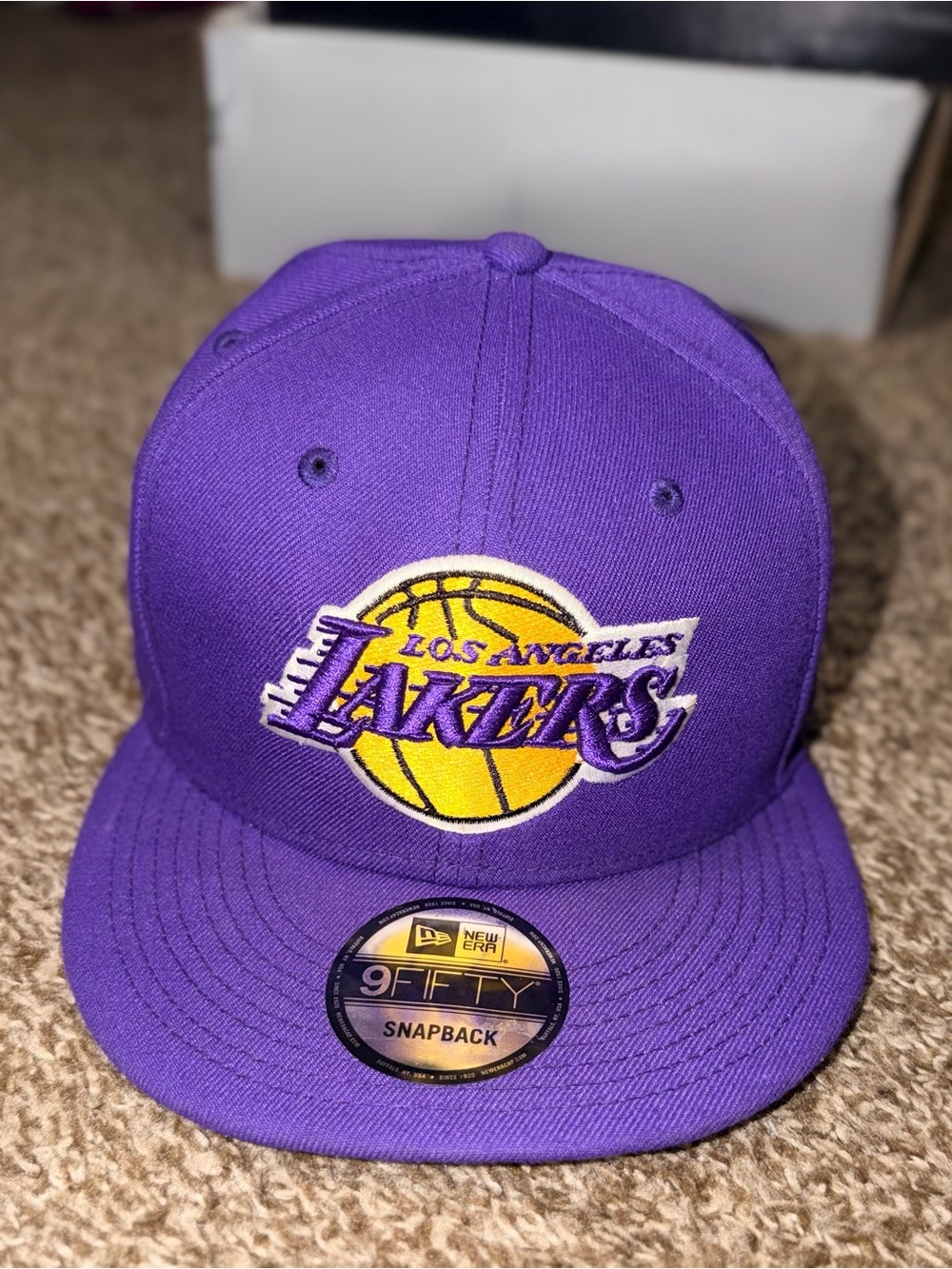 Purple New Era Los Angeles Lakers 9FIFTY snapback hat
